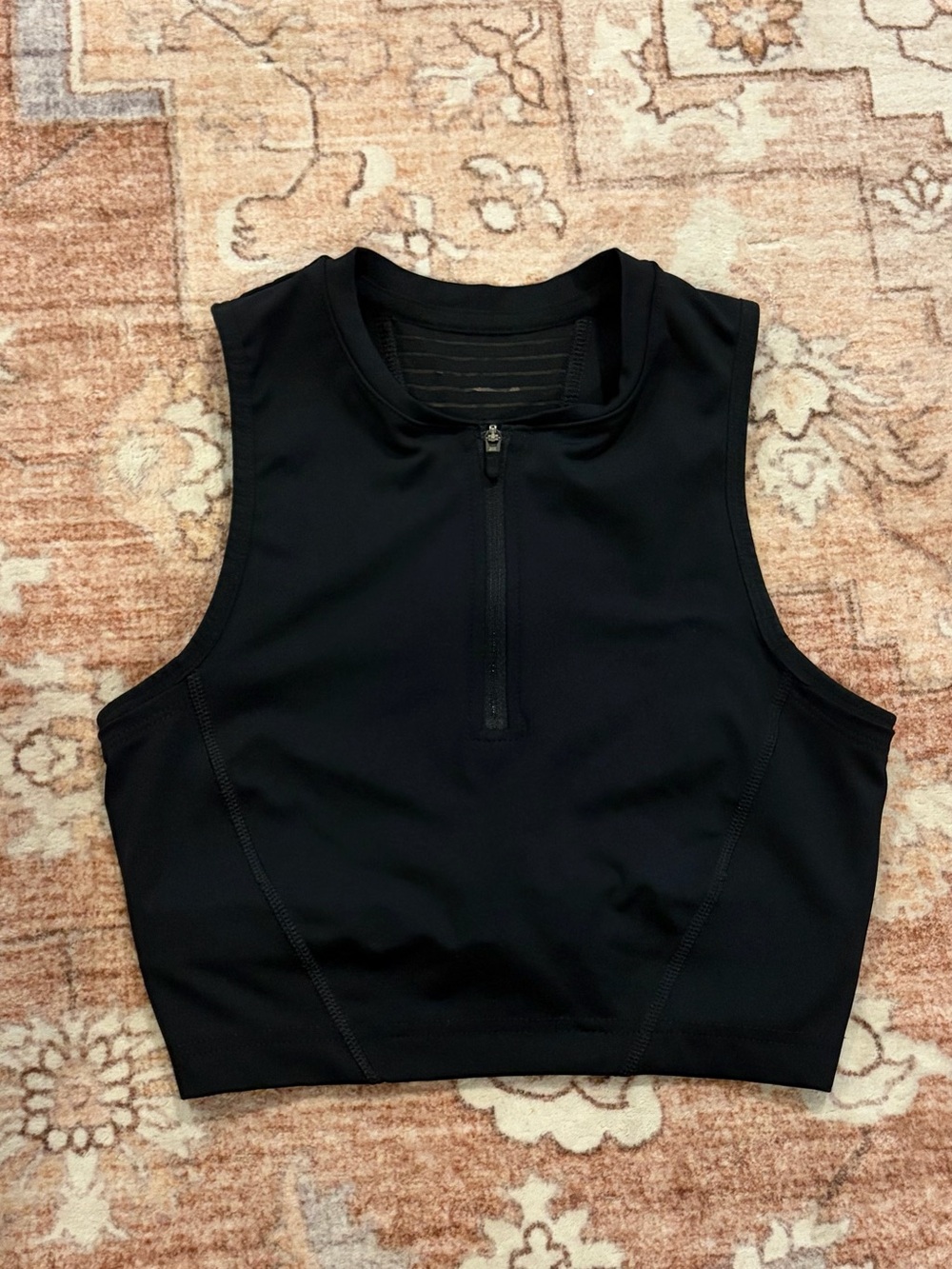 5/$26 Nike Black Sleeveless Zip Crop Top